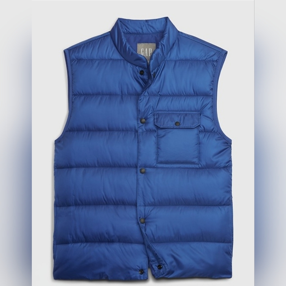 GAP Men's Royal Blue Quilted Vest
